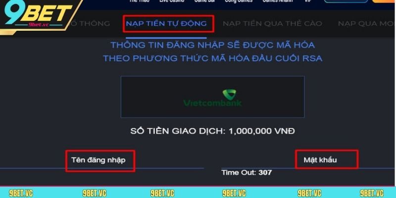 Hệ thống xử lý giao dịch rút tiền 9BET trong vòng 5-10 phút